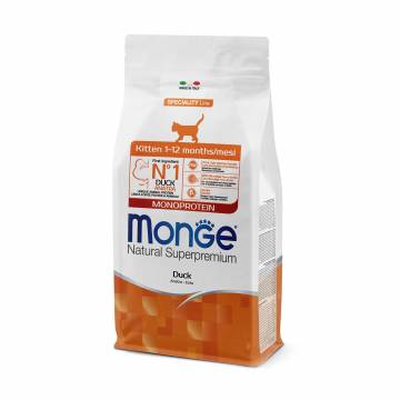 Сухой корм Monge Kitten Monoprotein для котят (от 1 до 12 месяцев), со вкусом утки, 400 г Сухой корм Monge Kitten Monoprotein для котят (от 1 до 12 месяцев), со вкусом утки, 400 г
