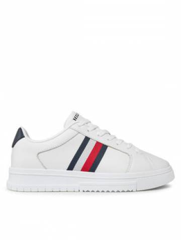 Tommy Hilfiger Снікерcи Supercup Lth Stripes Ess FM0FM04895 Білий Tommy Hilfiger Снікерcи Supercup Lth Stripes Ess FM0FM04895 Білий