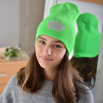 Шапки Lemanta Шапка для дівчаток яскраво зелена (корона серебро) Шапки Lemanta Шапка для дівчаток яскраво зелена (корона серебро)