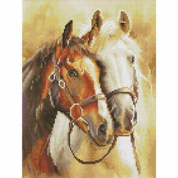 Алмазна мозаїка Brushme Шляхетні коні (RDBS7024)