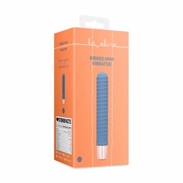 Мини-вибратор Loveline Ribbed Mini Vibrator синий, 1 шт Мини-вибратор Loveline Ribbed Mini Vibrator синий, 1 шт