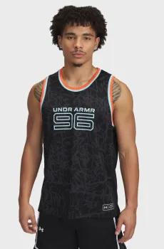 Мужская черная майка с узором Zone Pro Mesh Tank Printed Черный S Under Armour 6000369-001