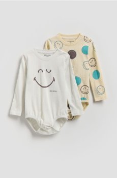 Reserved - Боді SmileyWorld® 2 шт. - світло-сірий - 270HV-09X