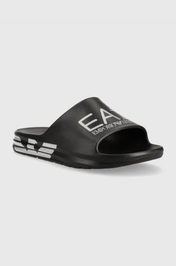 Шлепанцы EA7 Emporio Armani XBP008 XK337 N763 мужские цвет чёрный Шлепанцы EA7 Emporio Armani XBP008 XK337 N763 мужские цвет чёрный