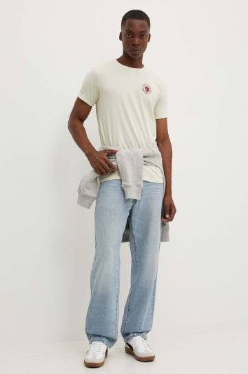 Футболка Fjallraven 1960 Logo T-shirt мужская цвет бежевый с принтом F87313.113 Футболка Fjallraven 1960 Logo T-shirt мужская цвет бежевый с принтом F87313.113
