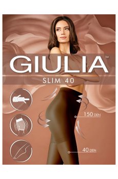 Моделирующие колготки женские Giulia Slim с подтягивающими шортиками, 40 DEN, Cappuccino  размер 3