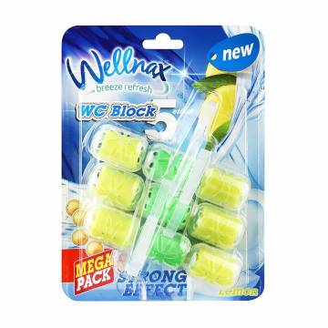 Туалетный блок Wellnax Strong Effect Лимон, 3*57 г Туалетный блок Wellnax Strong Effect Лимон, 3*57 г