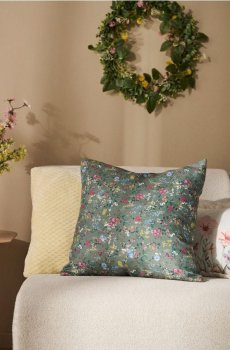 Наволочка з квітковим візерунком - зелений