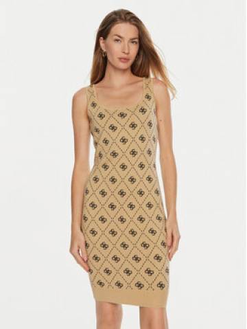 Guess Трикотажна сукня Sarah W4BK98 Z3JD2 Бежевий Slim Fit Guess Трикотажна сукня Sarah W4BK98 Z3JD2 Бежевий Slim Fit