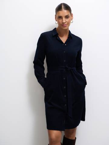 Mohito - Вельветова сукня міні - сталевий синій - 42