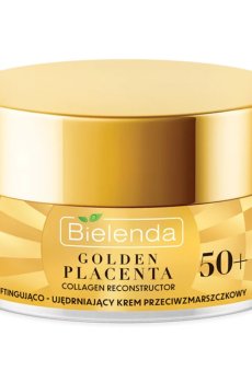 Подтягивающий и укрепляющий крем для лица Bielenda Golden Placenta Collagen Reconstructor Cream 50+ против морщин, 50 мл