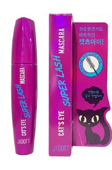 Тушь для ресниц Jigott Cats Eye Super Lash Mascara Black удлиняющая, 12 г