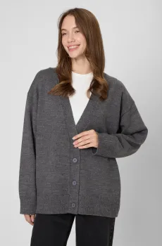 Женский темно-серый шерстяной кардиган Серый L PRPY PWKNIGOK0055