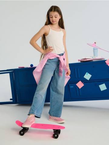 Гладкий топ basic - кремовий