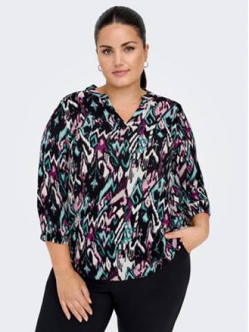 ONLY Carmakoma Блузка Alona 15302035 Чорний Regular Fit ONLY Carmakoma Блузка Alona 15302035 Чорний Regular Fit