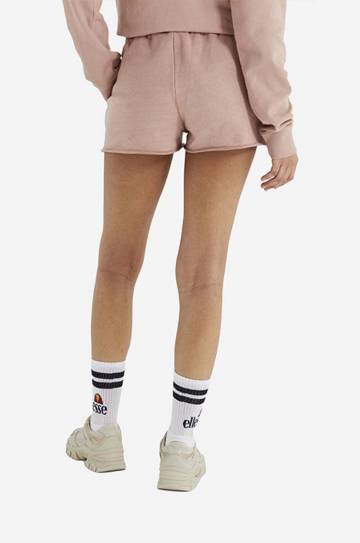 Хлопковые шорты Ellesse Colieur цвет розовый с аппликацией средняя посадка SGM14015-PINK Хлопковые шорты Ellesse Colieur цвет розовый с аппликацией средняя посадка SGM14015-PINK