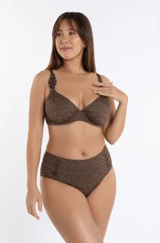 Женский коричневый лиф от купальника Коричневый 40C MARC&ANDRE L2414-YP-422