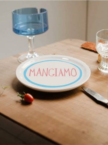 Велика тарілка для піци Mangiamo - блакитний Велика тарілка для піци Mangiamo - блакитний