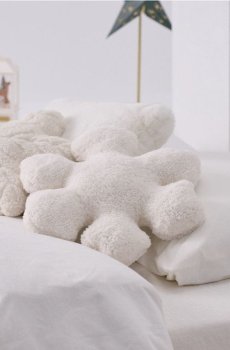 Подушка з геометричним візерунком - білий