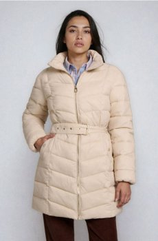 Стьобана куртка з капюшоном - нюдовий