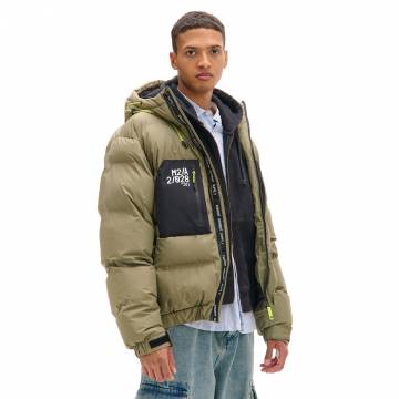 Cropp - Стьобана дута куртка з капюшоном - світло-оливковий Cropp - Стьобана дута куртка з капюшоном - світло-оливковий
