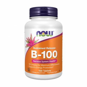 Комплекс витаминов замедленного высвобождения NOW foods B-100, 100 таблеток Комплекс витаминов замедленного высвобождения NOW foods B-100, 100 таблеток