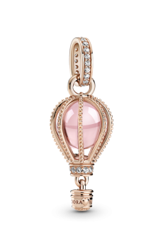 Намистина "Блискуча рожева повітряна куля"