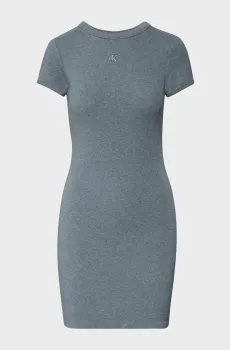 Женское серое платье CONTOUR RIB MINI Серый M Calvin Klein Jeans LV047B266G