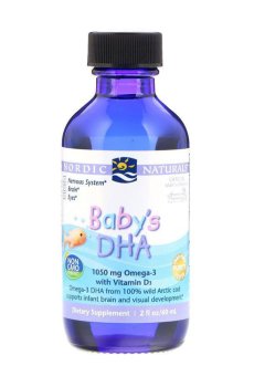 Детский рыбий жир с витамином Д3 Nordic Naturals Babys DHA Omega-3 With Vitamin D3, в жидкости, 60 мл
