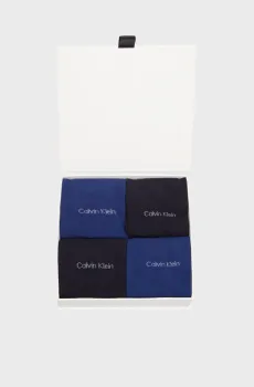 Мужские темно-синие носки (4 пары) GIFTBOX CLASSIC Синий ONESIZE Calvin Klein 701235979