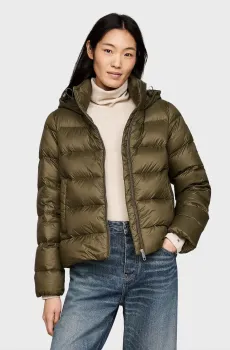 Женский оливковый пуховик Оливковый XS Tommy Hilfiger WW0WW43581