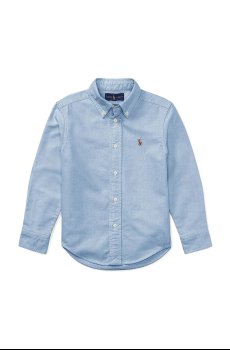 Детская хлопковая рубашка Polo Ralph Lauren