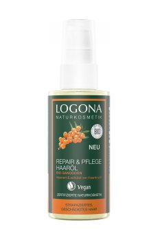 Уценка! Биомасло-реконструкция для волос Logona Repair & Care Hair Oil Облепиха, 75 мл