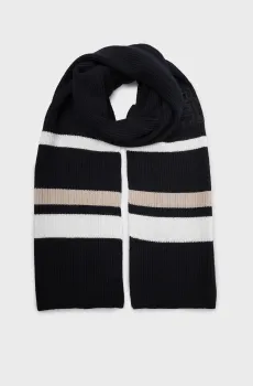 Мужской темно-синий шарф TH MONOGRAM SCARF Синий ONESIZE Tommy Hilfiger AM0AM11505