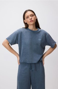Reserved - Футболка з принтом - темно-синій - 272HT-95X
