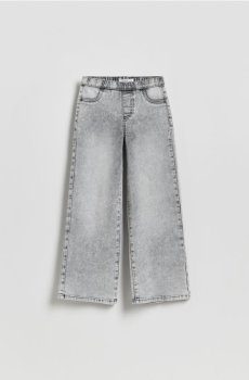 Reserved - Еластичні джинси wide leg - світло-сірий - 342HN-09J