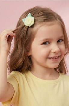 Заколки для волосся у формі троянд – набір із 2 - кремовий