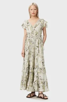 Женское мятное платье с узором CANTO Ментоловый 10 AllSaints W100DE