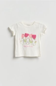 Reserved - Футболка з аплікацією - кремовий - 262HU-01X