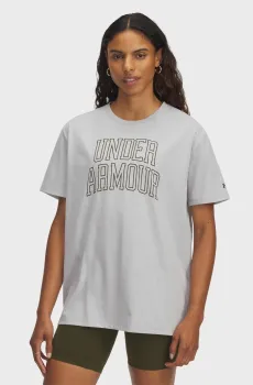 Женская светло-серая футболка Rival OS Campus Tee Серый XS Under Armour 6007883-011