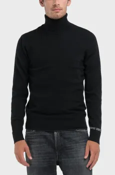 Мужской черный гольф Черный XL Replay UK4455.000.G23138