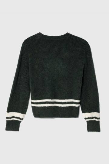 Детский свитер с примесью шерсти Pepe Jeans цвет зелёный тёплый