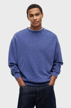 Мужской синий свитшот RLX WASHED WAFFLE CREW EXT Синий XL Tommy Jeans DM0DM23126