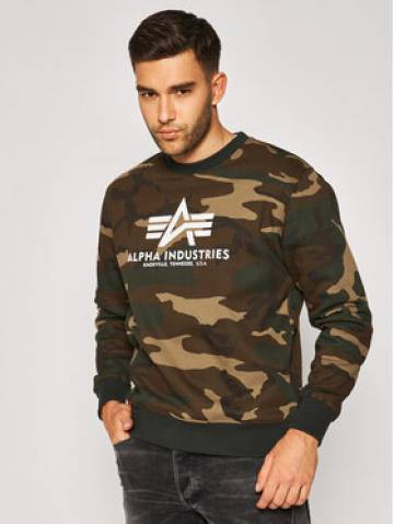 Alpha Industries Світшот Basic 178302C Зелений Regular Fit Alpha Industries Світшот Basic 178302C Зелений Regular Fit