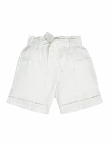 Guess Шорти з тканини J3GD03 WE8R0 Білий Relaxed Fit Guess Шорти з тканини J3GD03 WE8R0 Білий Relaxed Fit