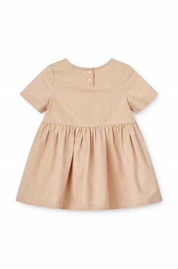 Детское хлопковое платье Liewood Livia Baby Dress цвет красный mini расклешённое Детское хлопковое платье Liewood Livia Baby Dress цвет красный mini расклешённое