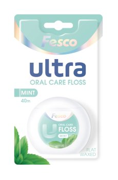 Зубная нить Fesco Ultra Oral Care Floss Mint, 40 м