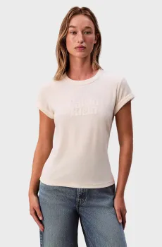 Женская белая футболка VELOUR LOGO Белый XS Calvin Klein Jeans LV047E222G