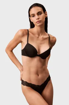 Женский черный бюстгальтер PUSH UP PLUNGE Черный 34D Calvin Klein 000QF7578E