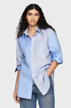 Женская голубая рубашка THC ITHACA STRIPE ARCHIVE Голубой S Tommy Hilfiger WW0WW42719